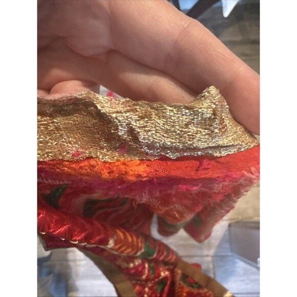 Zamour Saree Wrap Embroidered Bright Jewel Tone - Picture 12 of 12